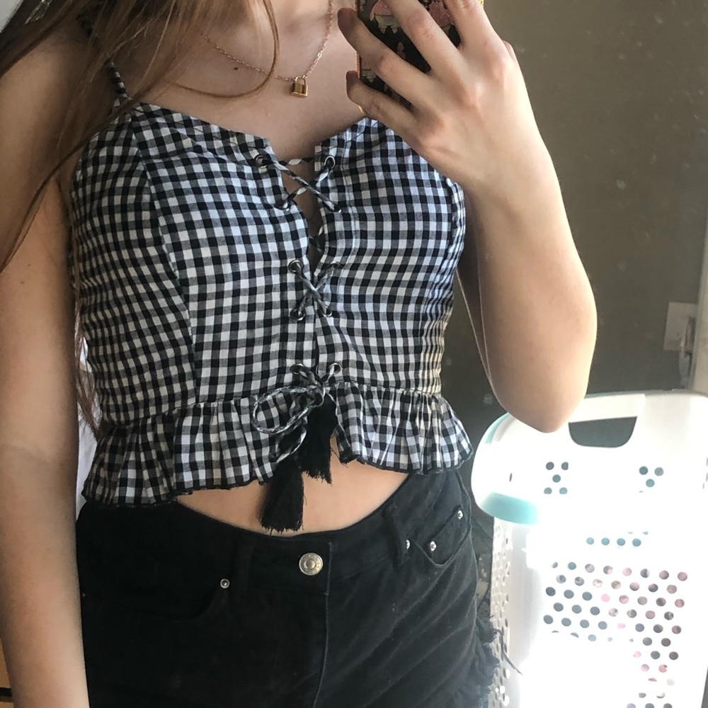 Gingham crop top